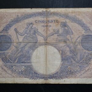 Alternative view of 50 Francs 1915 World War 1 France