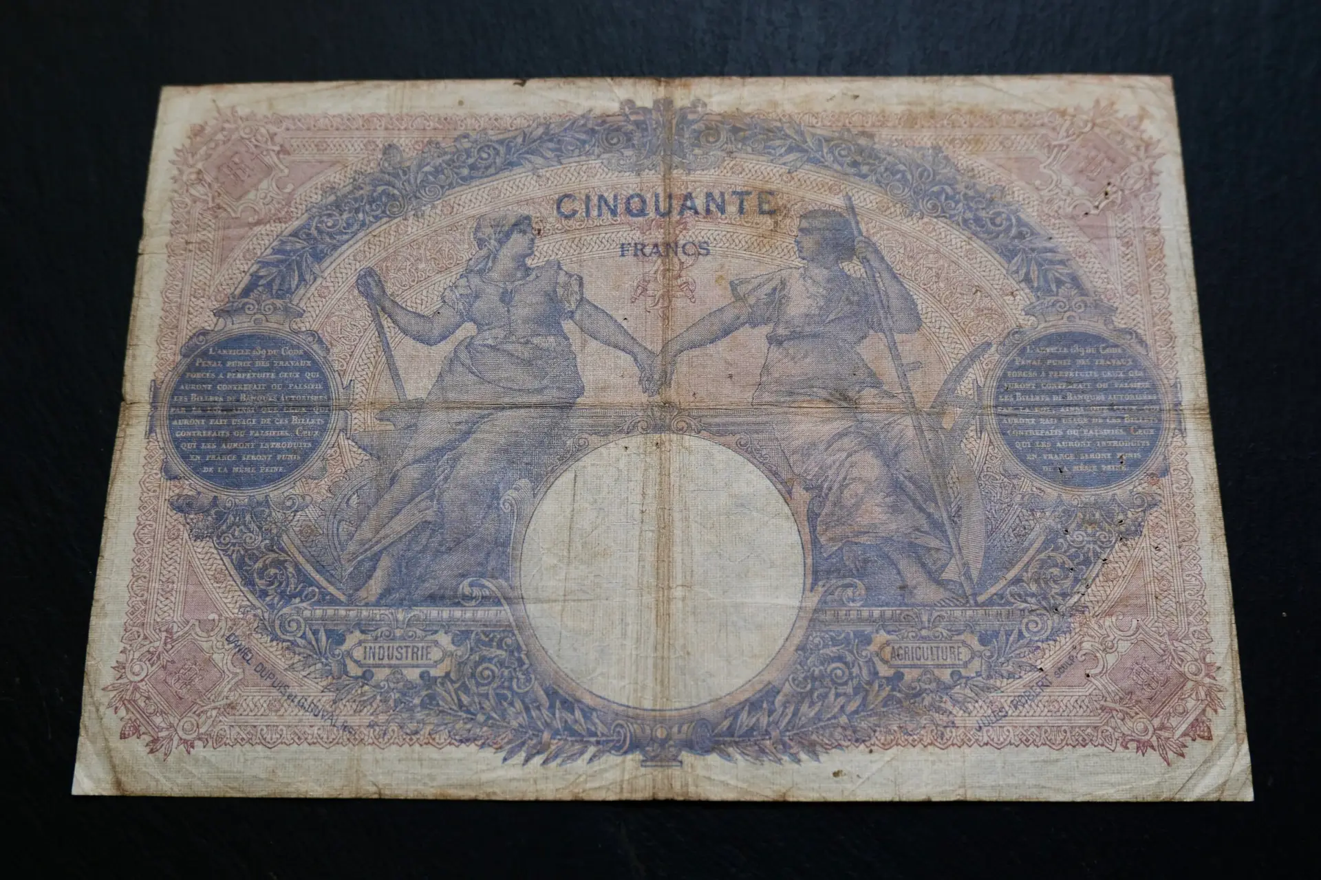 50 Francs 1915 World War 1 France - Image 2