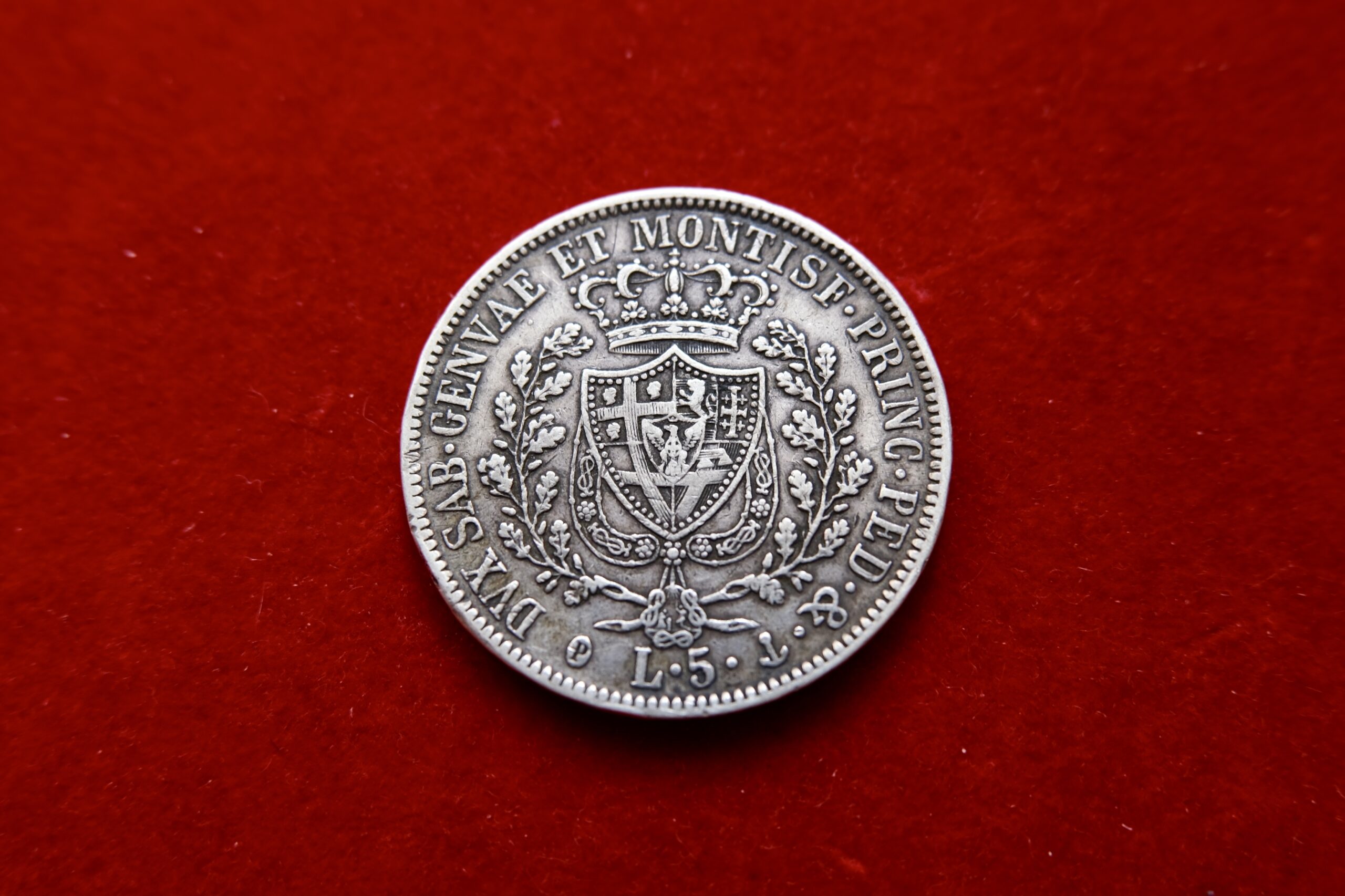 5 lire 1830 Carlo Felice Piedmont-Sardinia Italy